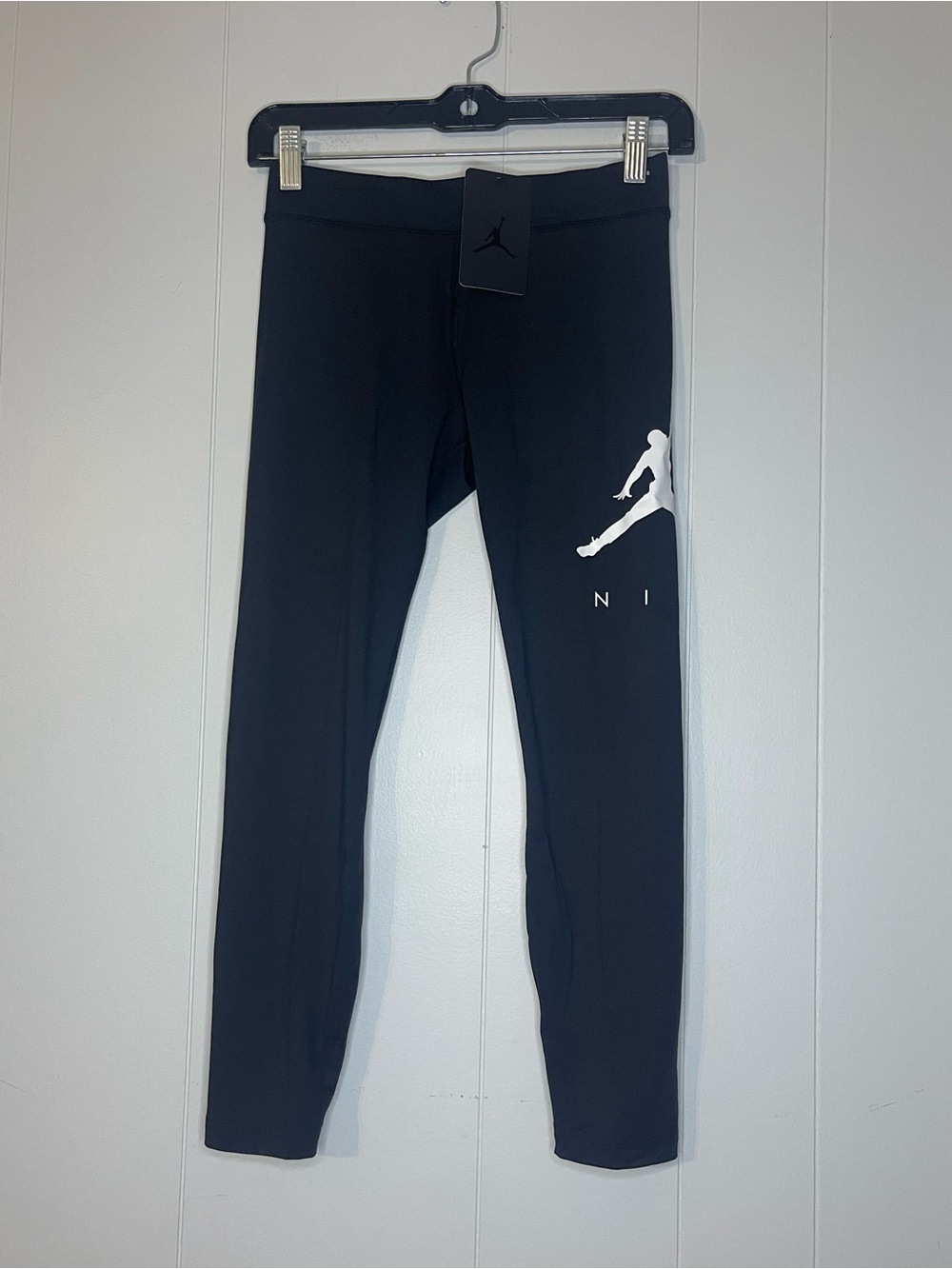 Jordan Black Leggings with White Jumpman Graphic
